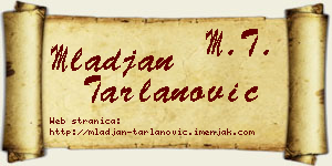 Mlađan Tarlanović vizit kartica